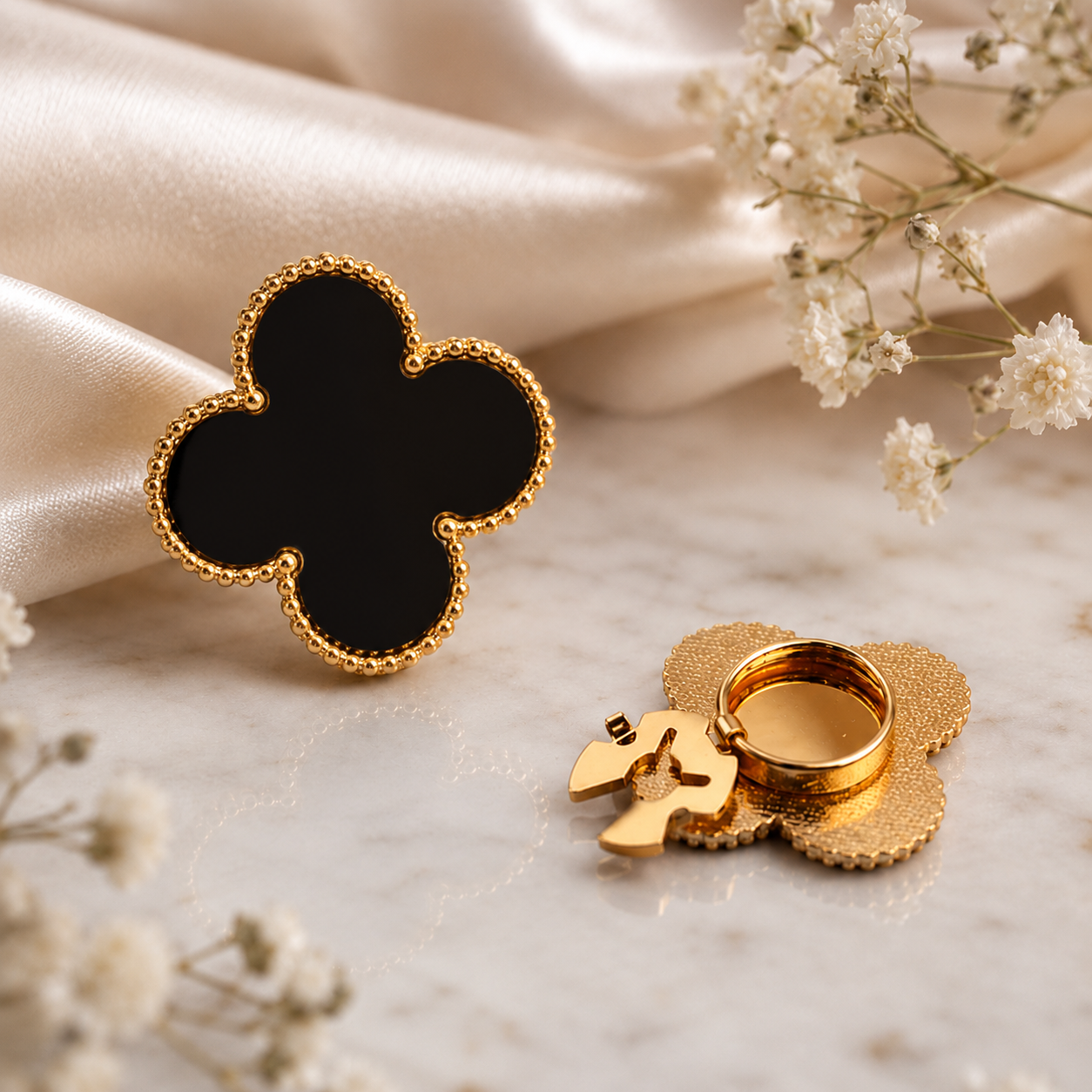 Blush Clover Button Cover