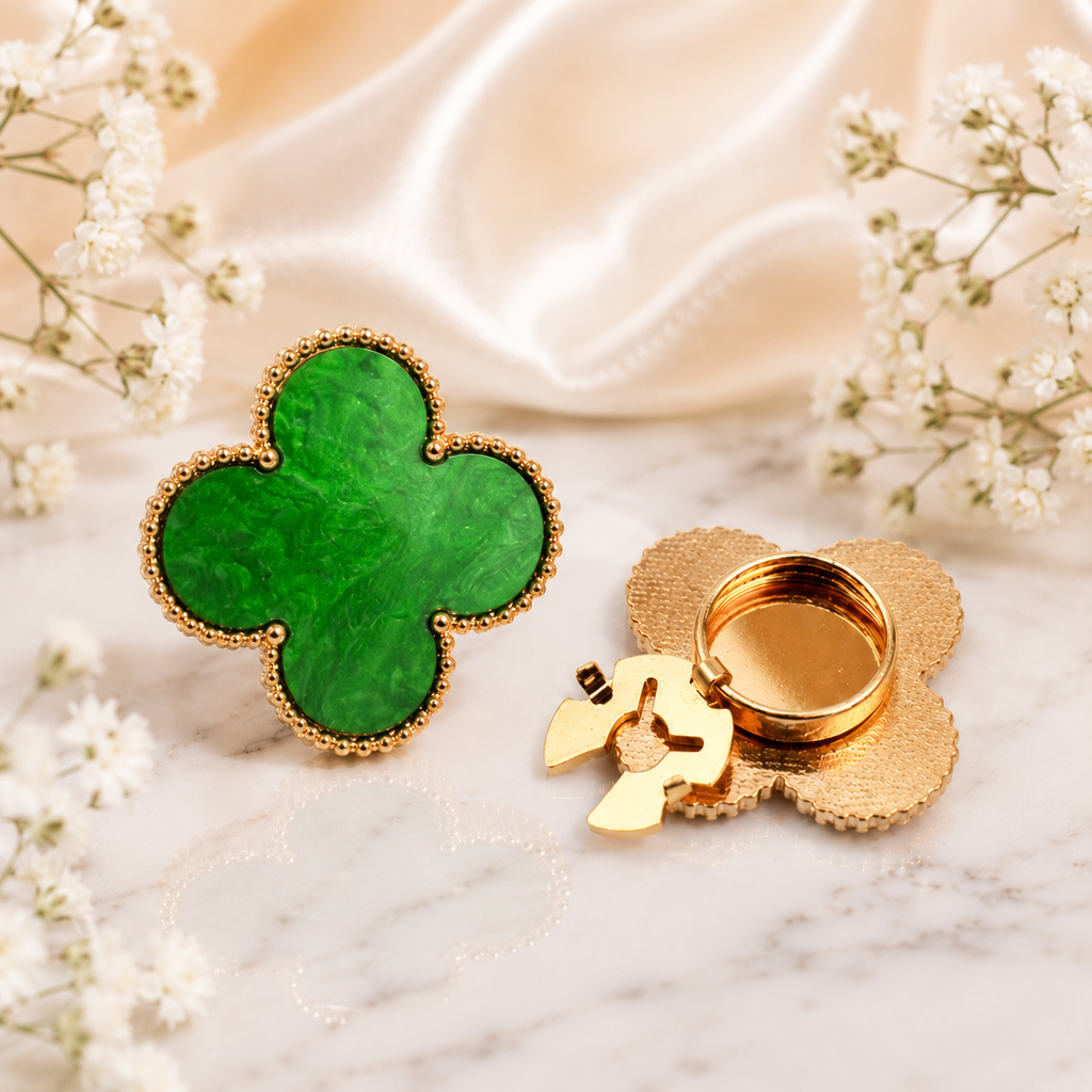 Blush Clover Button Cover